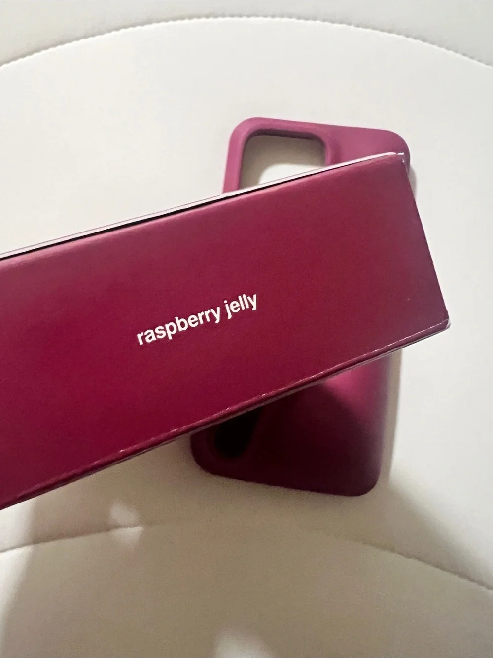 LNIB rhode iPhone 13 Pro Raspberry Jelly Peptide Lip Holder Silky Silicone Case